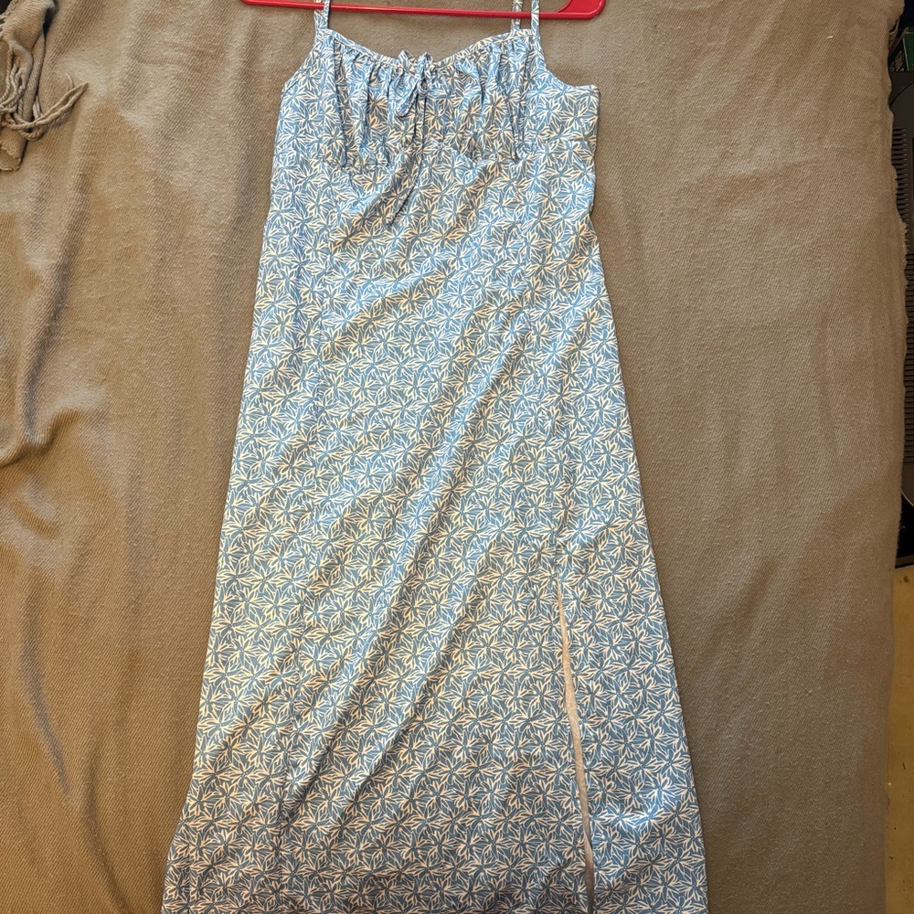 SHEIN Blue and White Maxi Dress